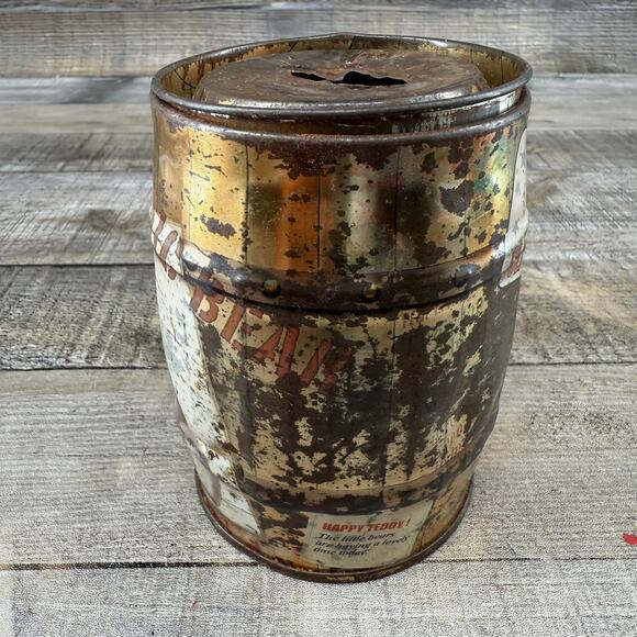 Vintage Classic Bear Tin Piggy Bank Container - Picture 6 of 10